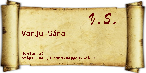 Varju Sára névjegykártya
