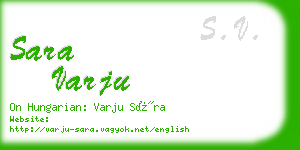 sara varju business card